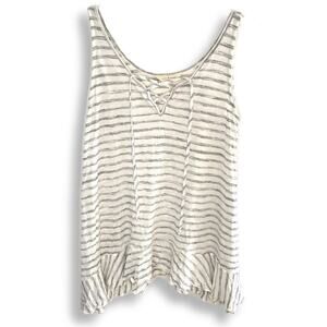 Lucky Brand Striped Tunic Tank Top Sz S